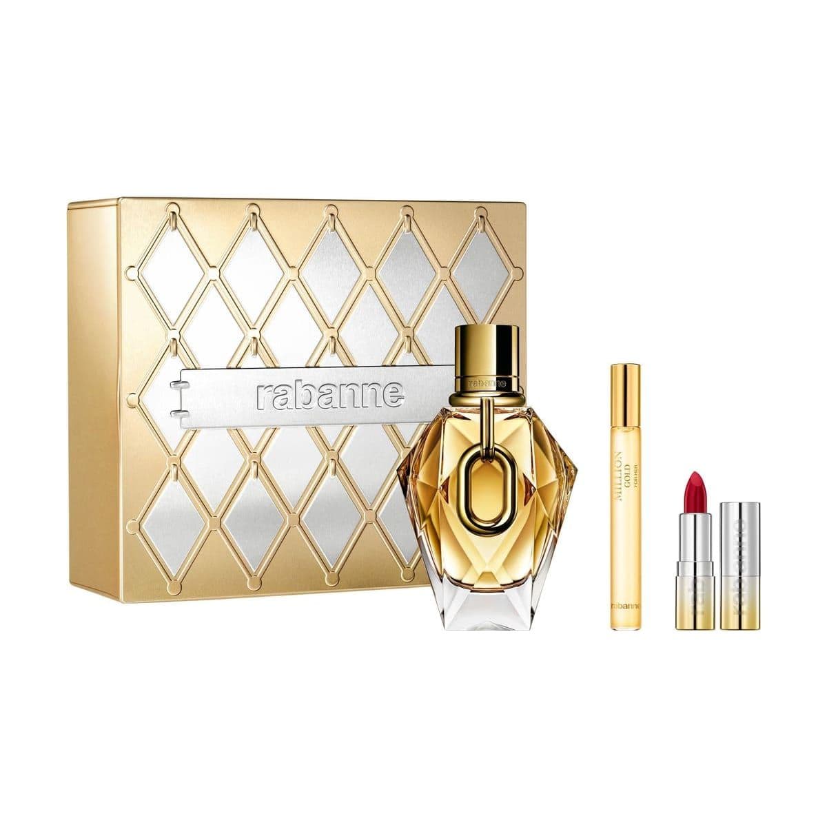 Embalagem de Kit Coffret Rabanne Million Gold For Her Feminino Eau de Parfum