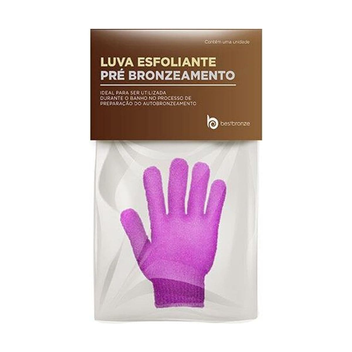 Embalagem de Luva Esfoliante Pré Bronzeamento