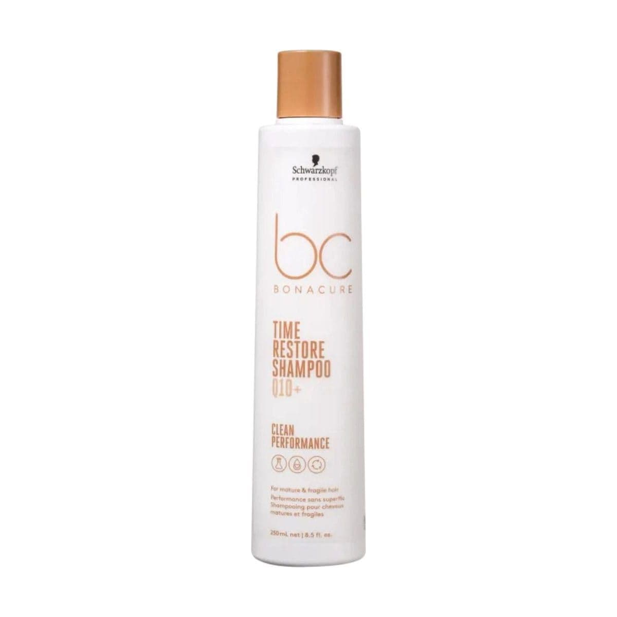 Embalagem de Shampoo Schwarzkopf Bonacure Clean Performance Time Restore