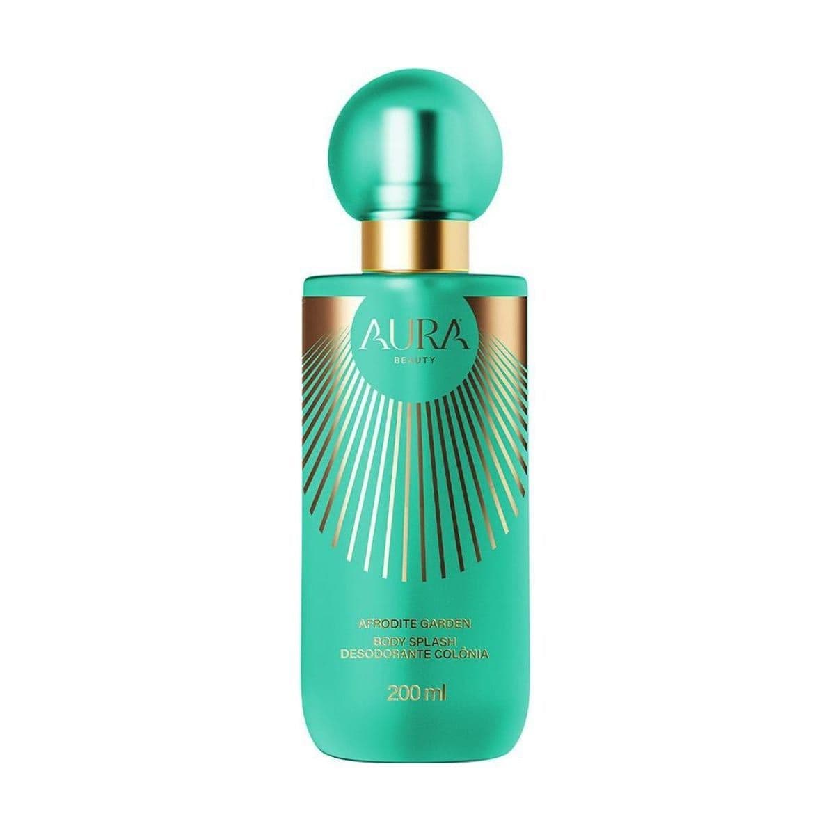 Embalagem de Body Splash Aura Beauty Afrodite Garden