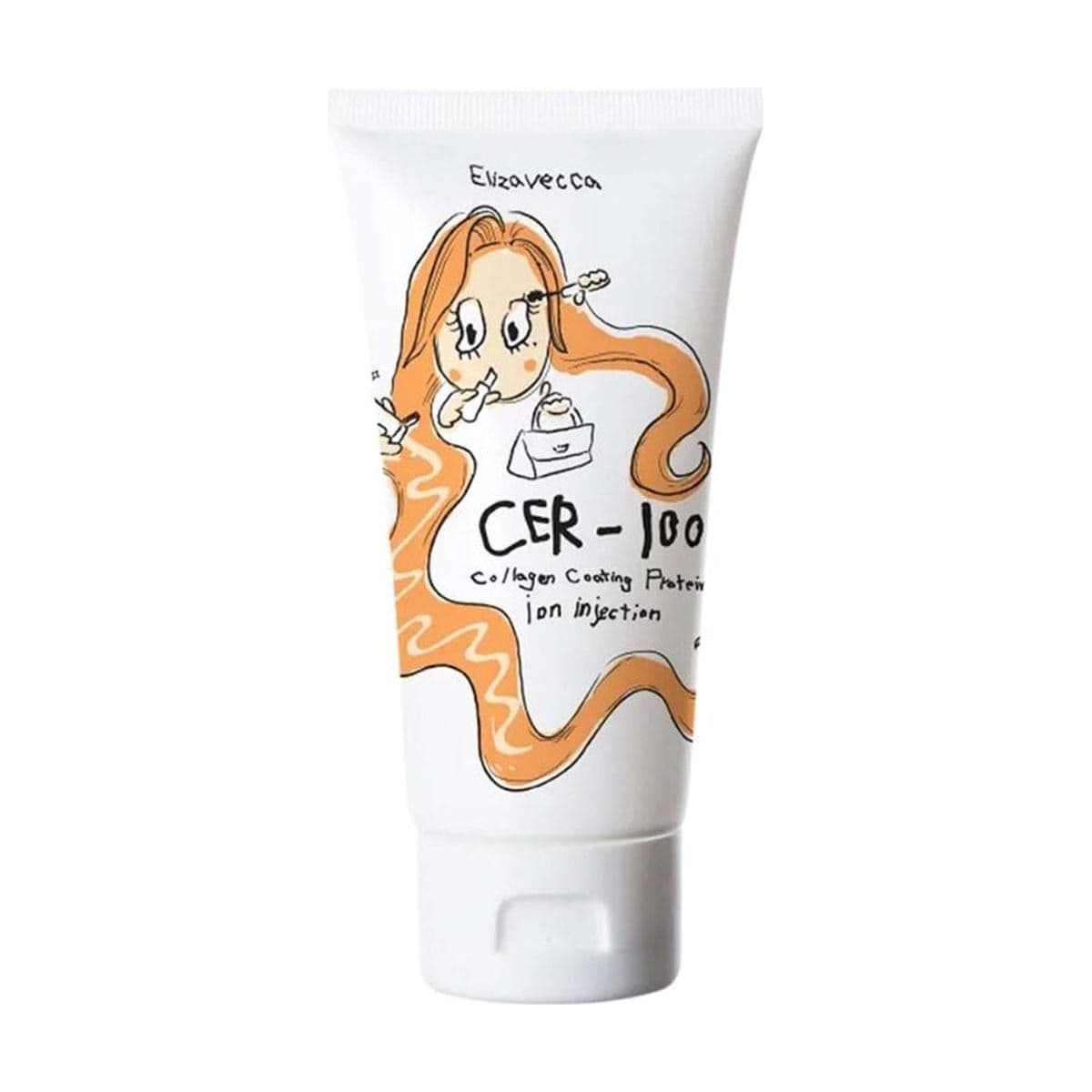 Embalagem de Creme Leave-in Reconstrutor Elizavecca CER-100 Collagen Coating Protein Ion Injection