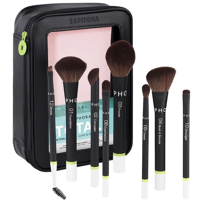 Embalagem de Kit de Pincéis Sephora Collection The Total Brush