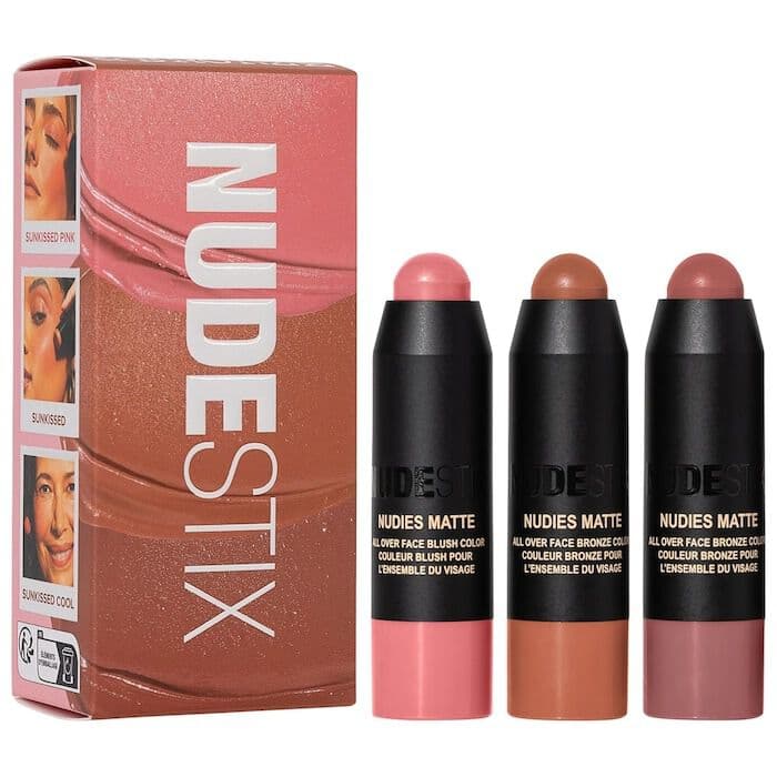 Embalagem de Kit Blush & Bronzer Nudestix Mini Sunkissed