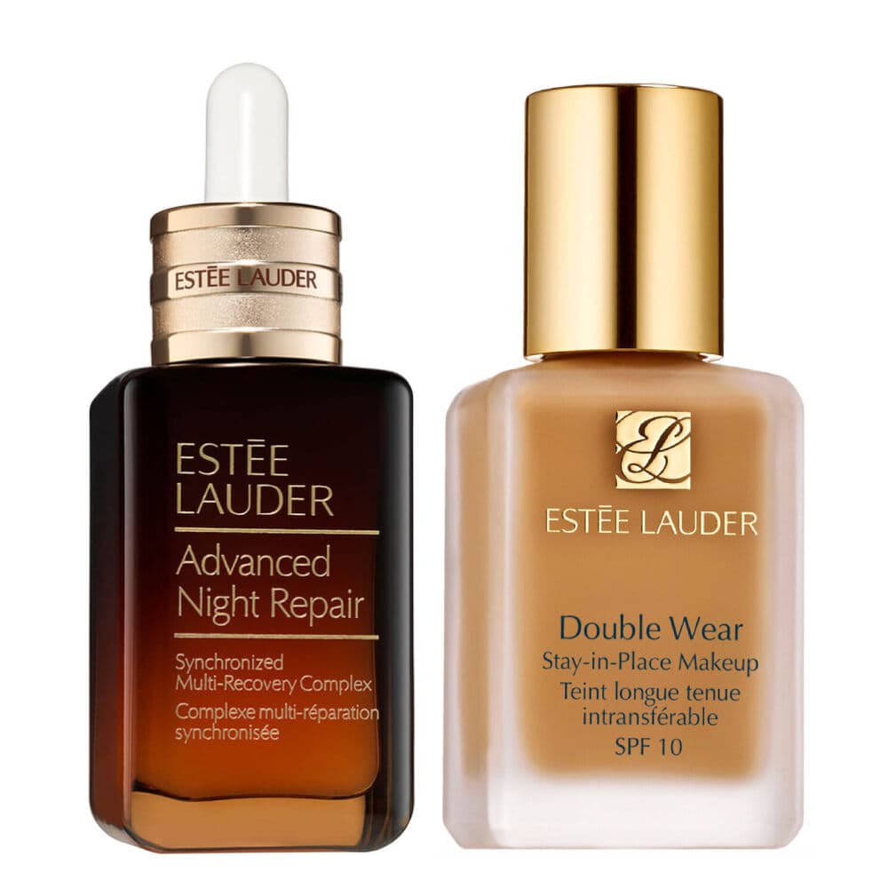 Embalagem de Kit Sérum e Base Estée Lauder