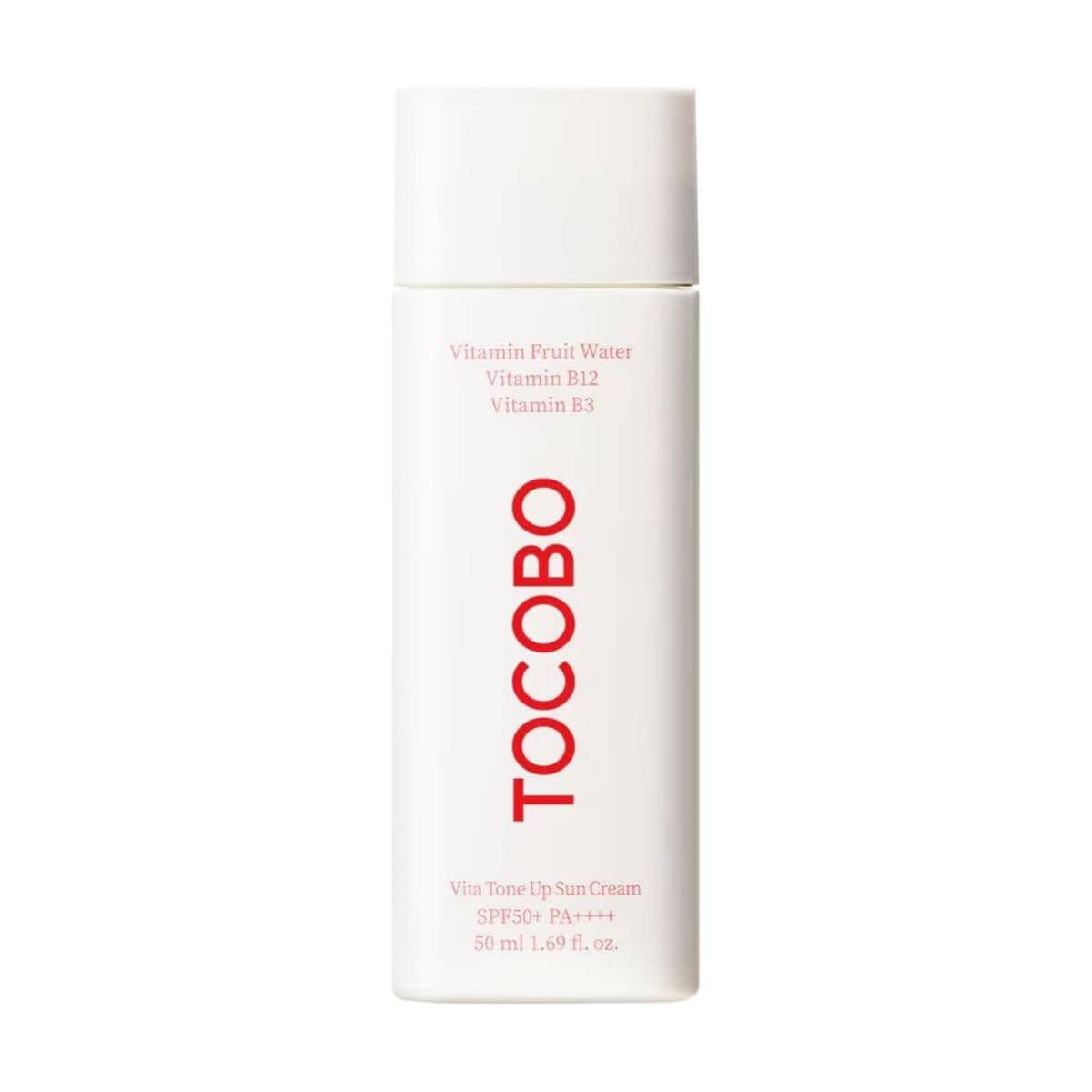 Embalagem de Protetor Solar Facial FPS50+ Tocobo Vita Tone Up