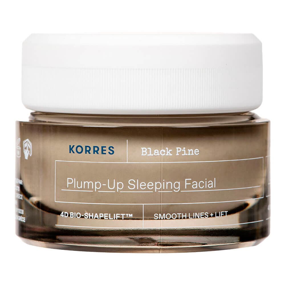 Embalagem de Creme Facial Noturno Black Pine Korres