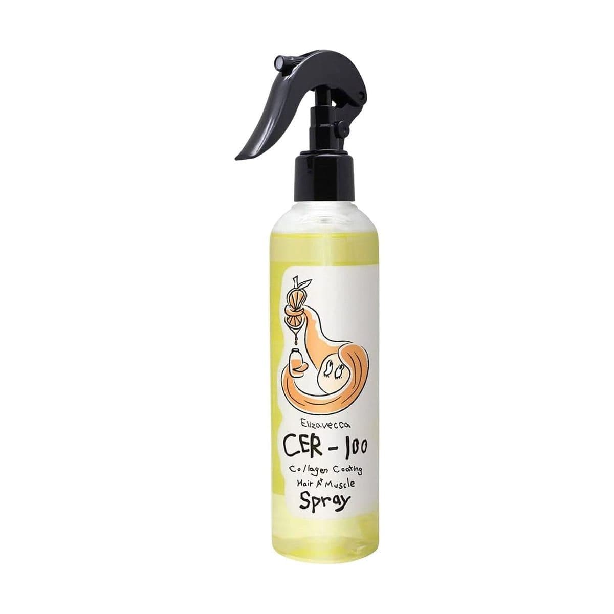 Embalagem de Spray Leave-in Fortalecedor Elizavecca CER-100 Collagen Coating Hair A+ Muscle