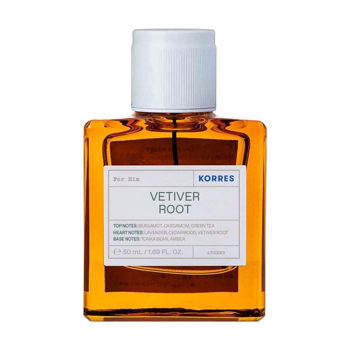 Embalagem de Deo Colônia Korres Vetiver Root Masculina