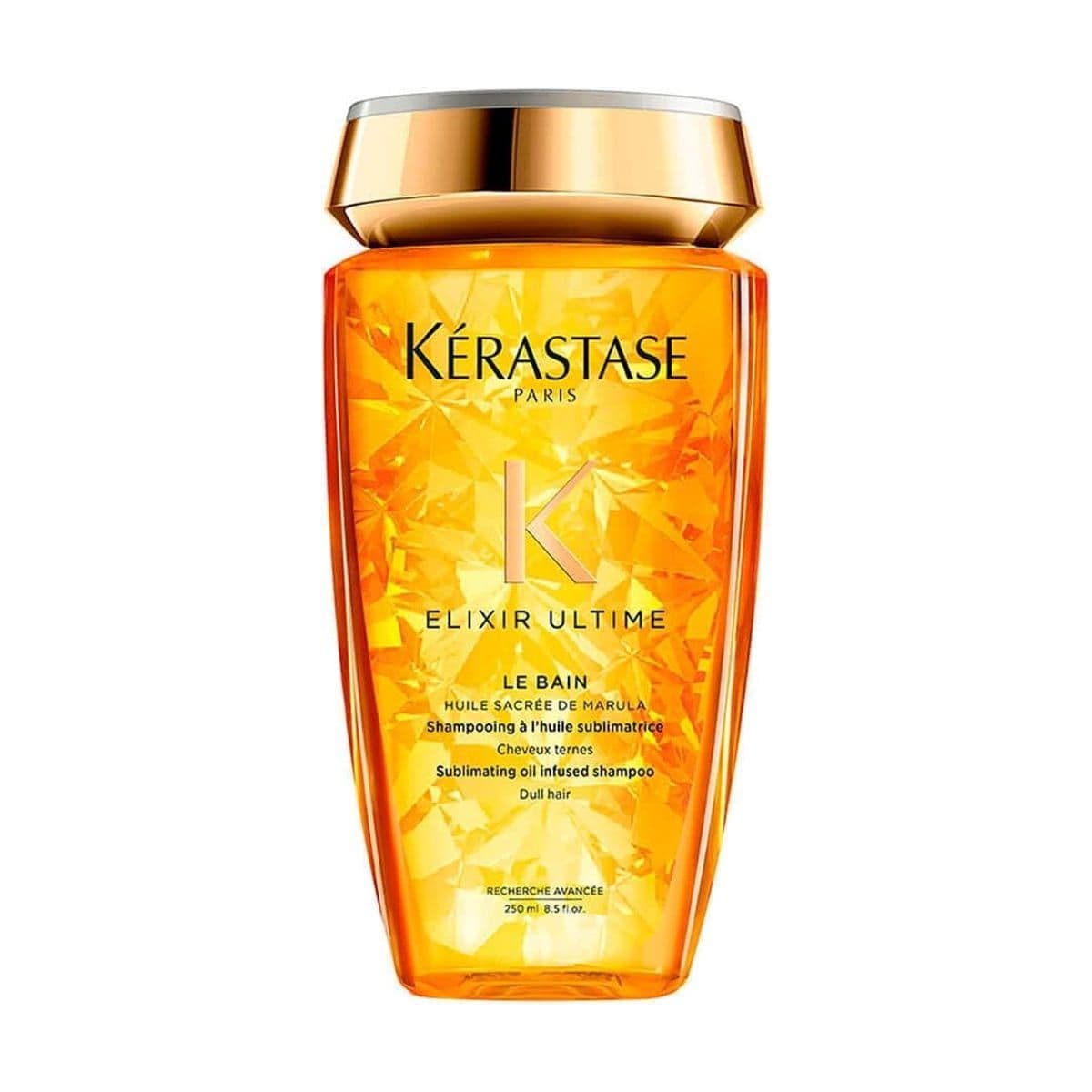 Embalagem de Shampoo de Nutrição Kérastase Elixir Ultime Le Bain