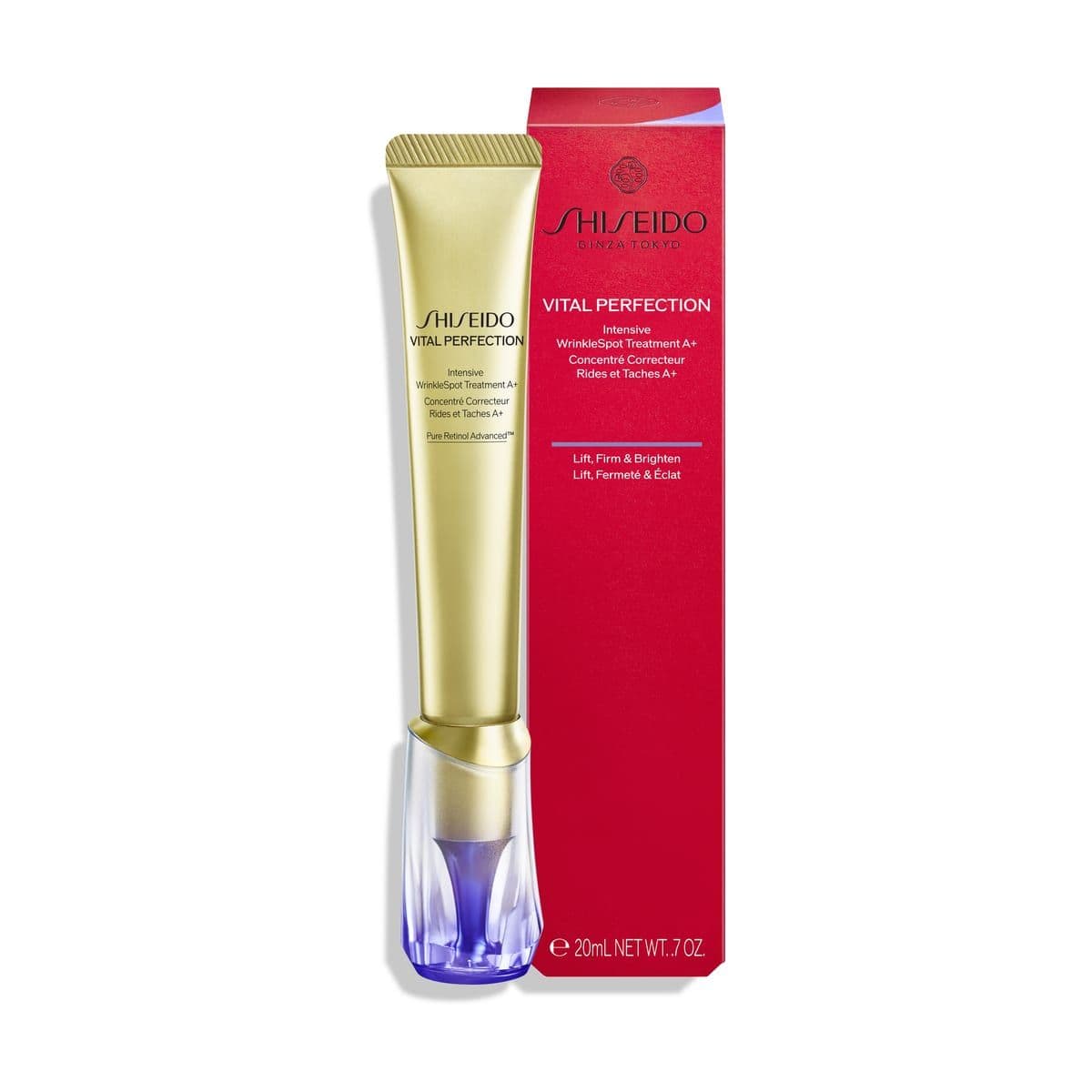 Embalagem de Creme Concentrado com Retinol Shiseido Vital Perfection Intensive Wrinklespot