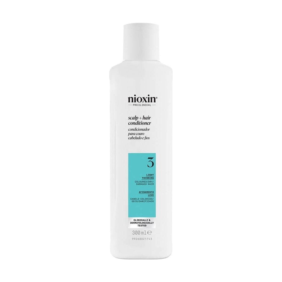 Embalagem de Condicionador para Cabelos Coloridos e Danificados Sistema 3 Nioxin