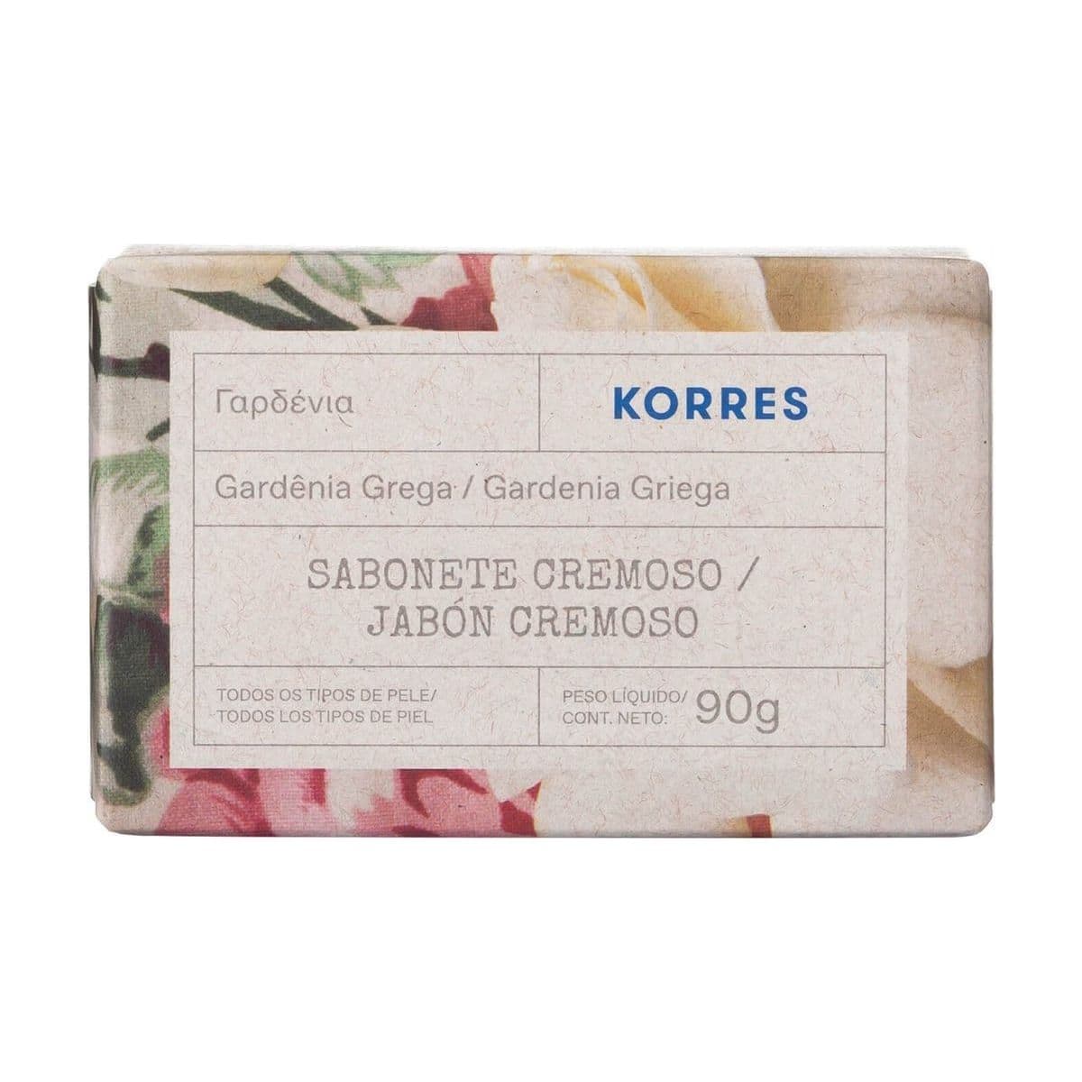 Embalagem de Sabonete em Barra Korres Gardênia Grega
