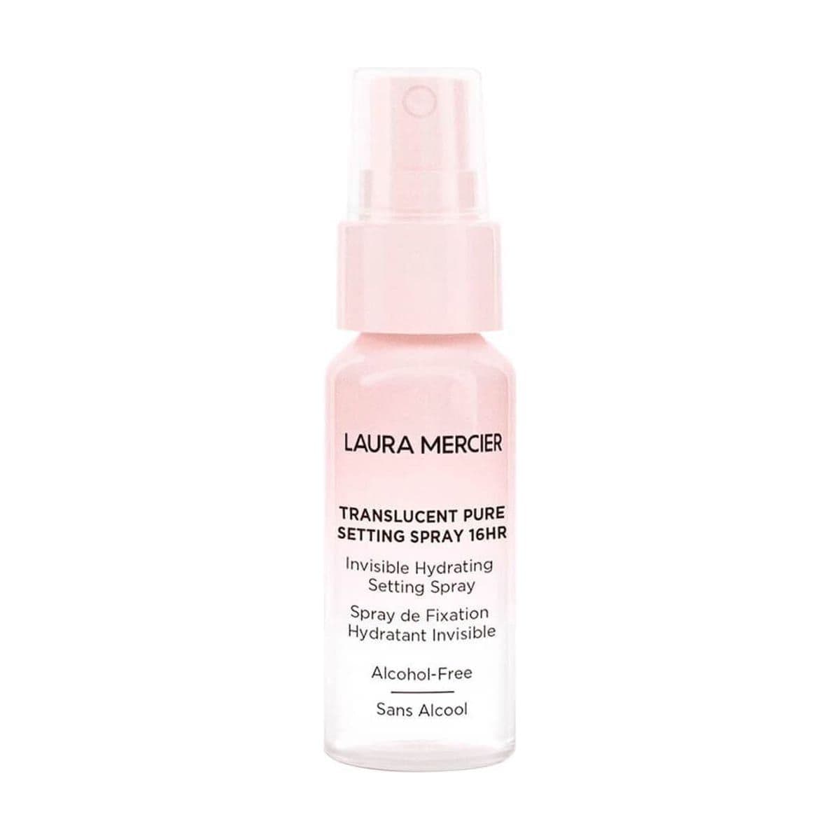 Embalagem de Mini Fixador Laura Mercier Translucent Pure Setting Spray 16HR Travel Size