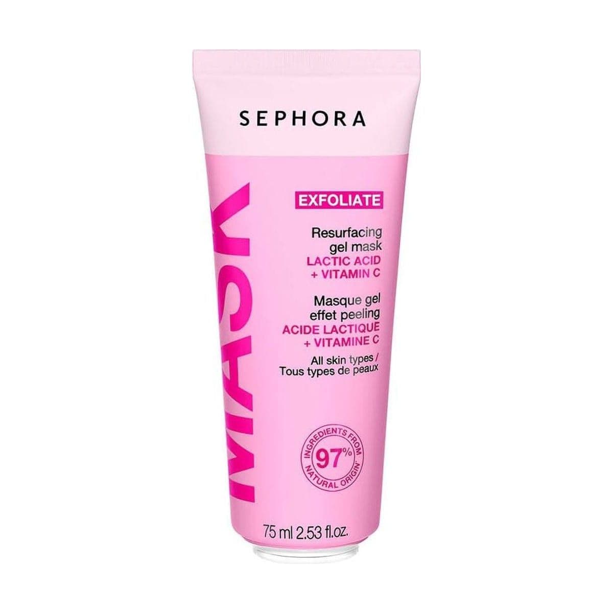 Embalagem de Máscara Facial Efeito Peeling Sephora Collection Exfoliate Resurfacing Gel Mask
