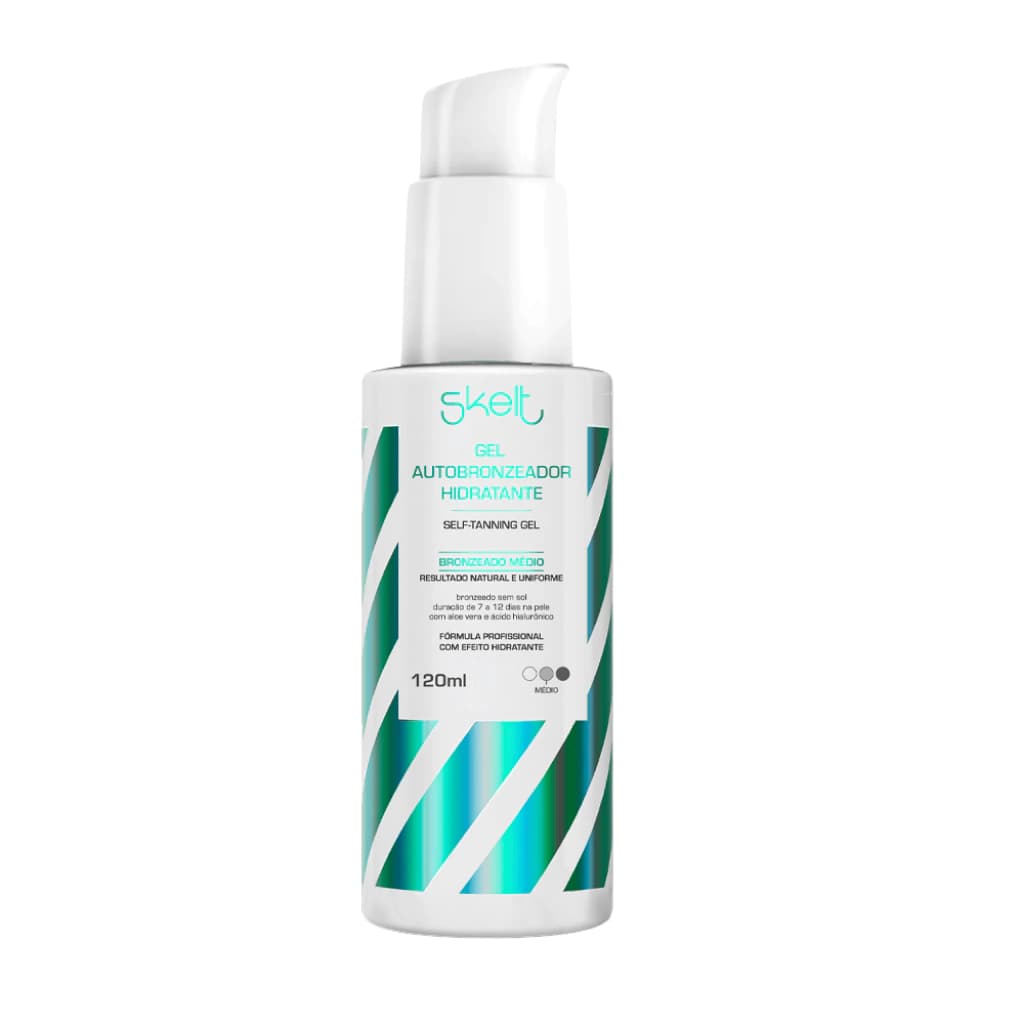 Embalagem de Gel Autobronzeador Hidratante Skelt 120ml