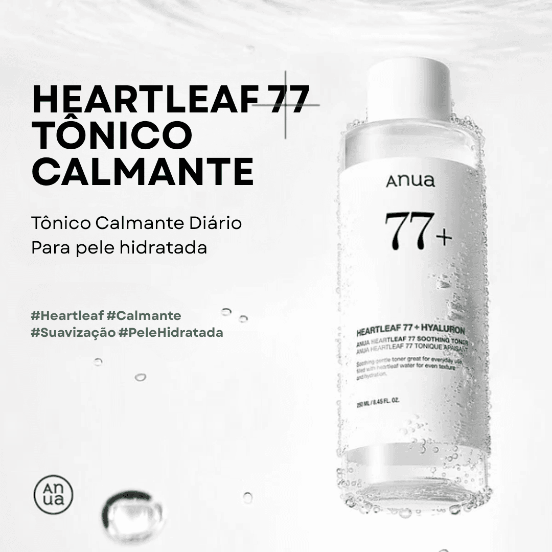 Embalagem de Anua Tônico Calmante Heartleaf 77% para Peles Sensíveis