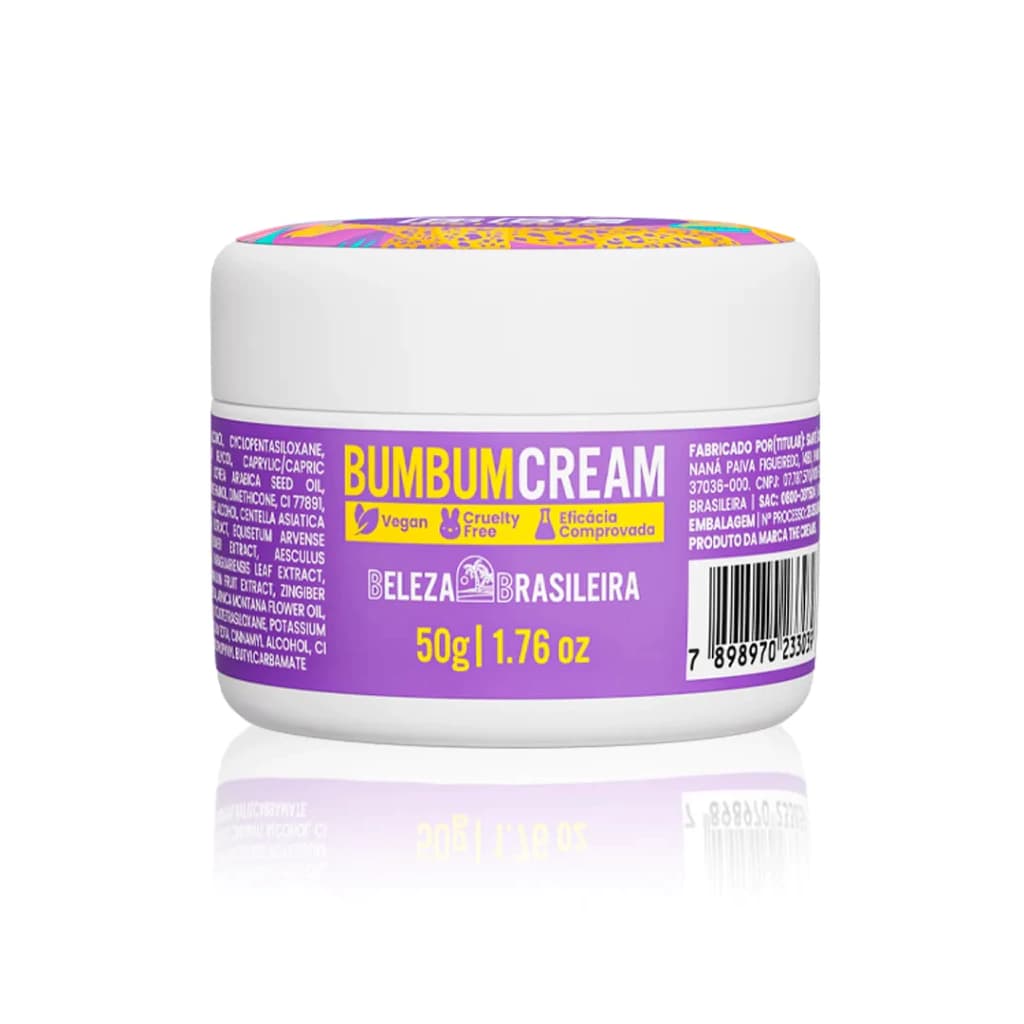 Embalagem de Bumbum Cream Termogenico Beleza Brasileira 50g