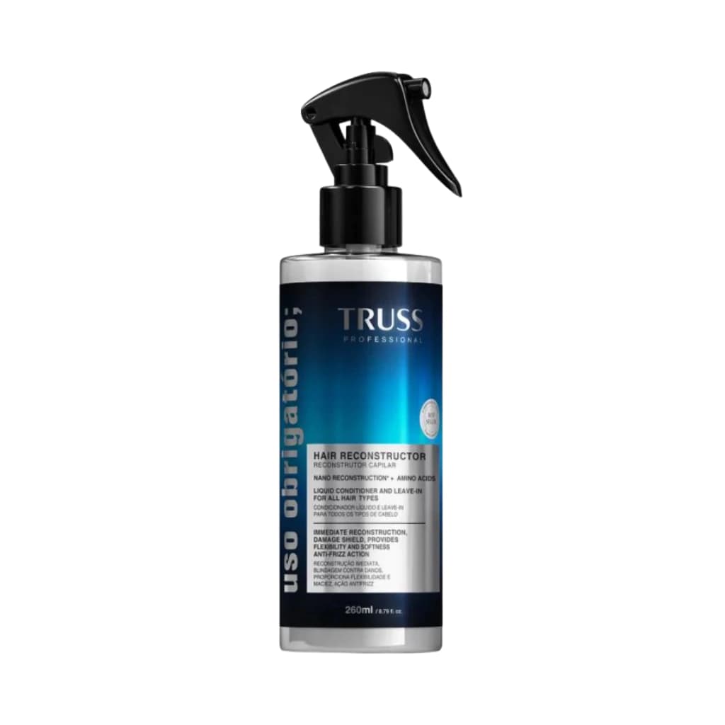 Embalagem de Truss Uso Obrigatório Spray Reconstrutor 260ml