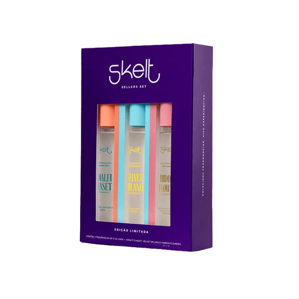Embalagem de Kit Miniaturas Sellers Set Body Splash Skelt