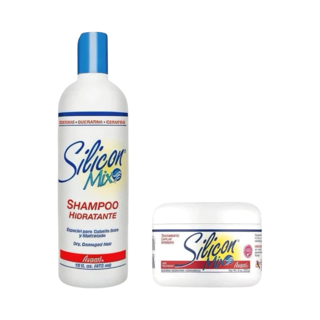 Embalagem de Kit Shampoo e Máscara Silicon Mix Hidratante