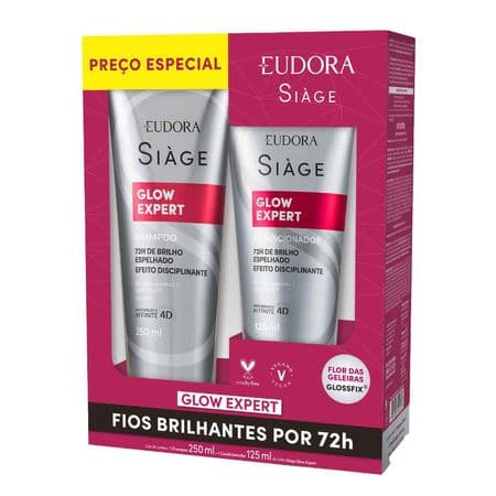 Embalagem de Eudora Siage Glow Expert Kit Shampoo Condicionador