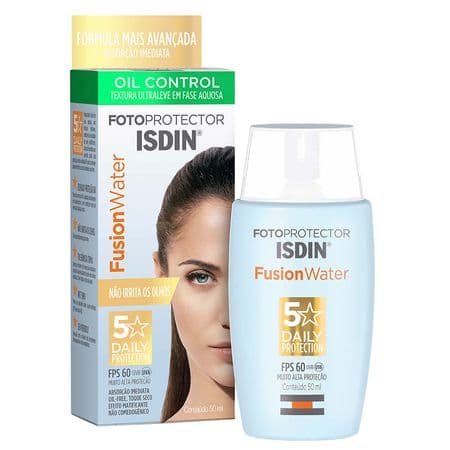 Embalagem de Protetor Solar Facial Isdin - Fotop Fusion Water 5 Stars FPS60