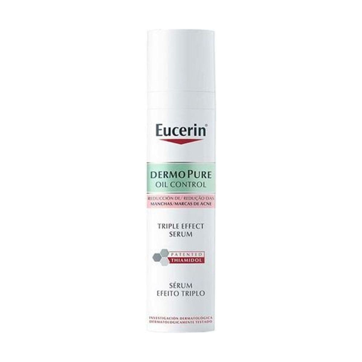 Embalagem de Sérum Efeito Triplo Eucerin – DermoPure Oil Control