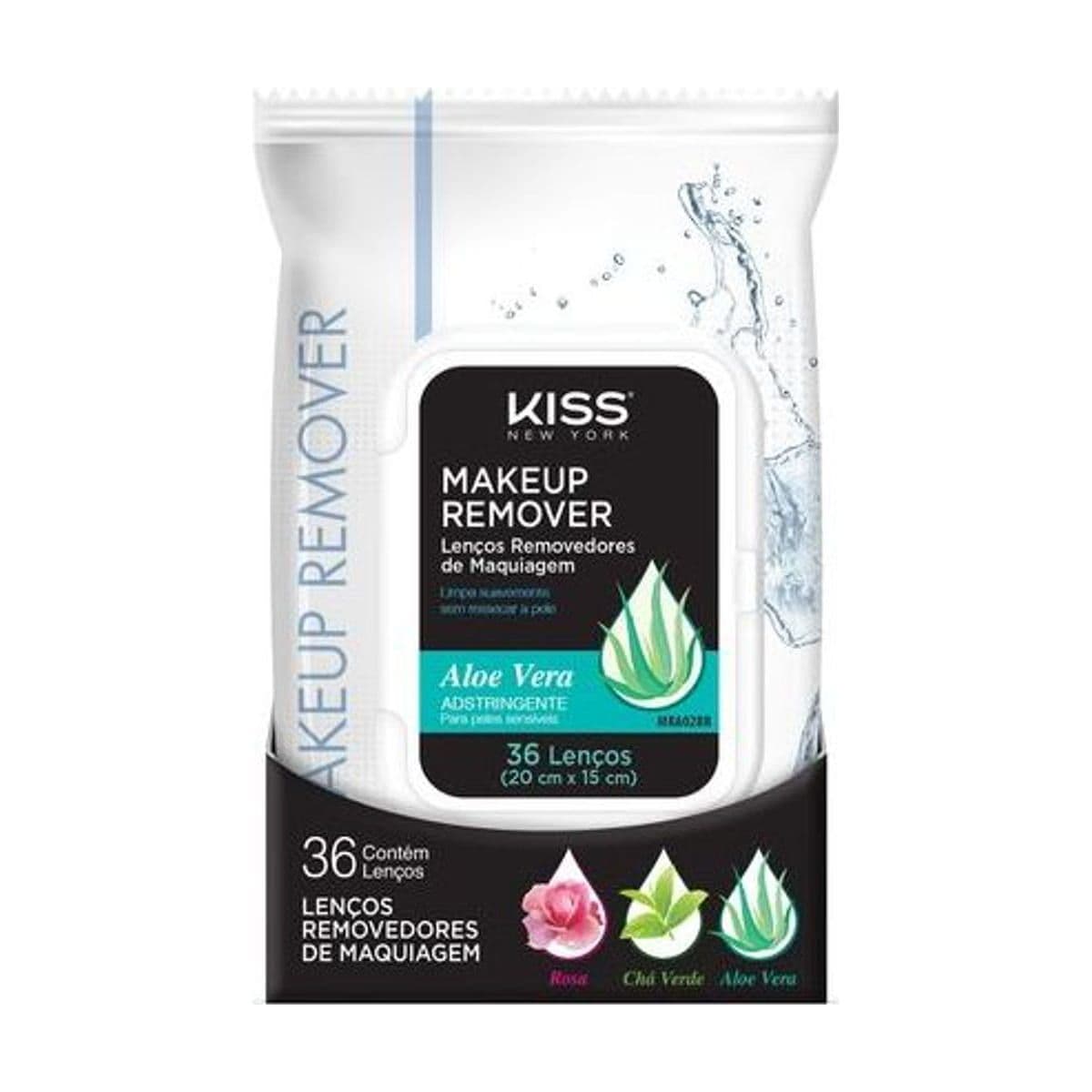Embalagem de Lenço Demaquilante Ruby Kisses Aloe Vera